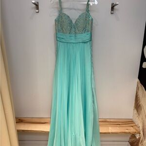 La Femme Aqua Maxi Dress